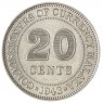 Малайя 20 центов 1943