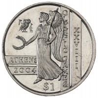 Монета Сьерра-Леоне 1 доллар 2003 XXVIII летние Олимпийские Игры в Афинах 2004