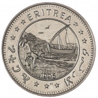 Монета Эритрея 1 доллар 1995 Берегите планету Земля - Львы