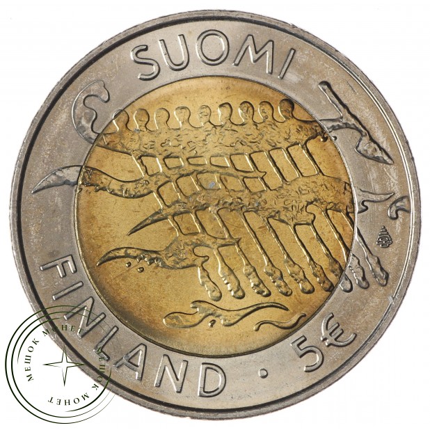 Финляндия 5 евро 2007 90 лет независимости