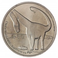 Монета Португалия 5 евро 2021 Динхейрозавр