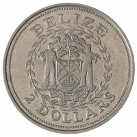 Монета Белиз 2 доллара 1998 200 лет сражению при Сент-Джордж Кей