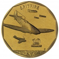 Монета Маршалловы Острова 10 долларов 1991 Supermarine Spitfire