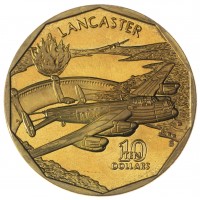 Монета Маршалловы Острова 10 долларов 1991 Avro Lancaster