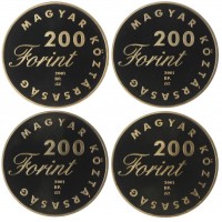 Венгрия набор 4 монеты 200 форинтов 2001 Детская литература PROOF