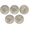 Украина набор 5 монет 5 гривен 2011 Финальный турнир чемпионата Европы по футболу 2012