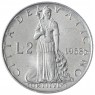 Ватикан 2 лиры 1958