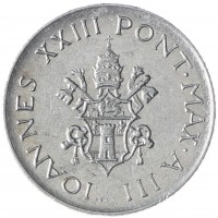 Монета Ватикан 2 лиры 1961