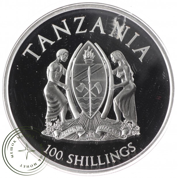 Танзания 100 шиллингов 2016 Всемирный фонд дикой природы - Горная горилла