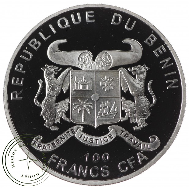 Бенин 100 франков 2011 Ландыш майский