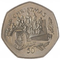 Остров Мэн 50 пенсов 1997 Рождество