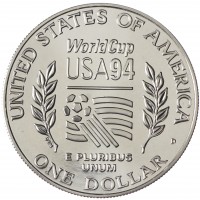 Монета США 1 доллар 1994 Чемпионат мира по футболу 1994
