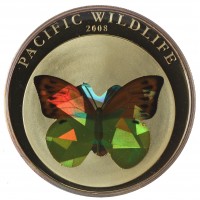Палау 1 доллар 2008 Дикая природа Тихого океана - Бабочка Белянка