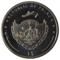 Монета Палау 1 доллар 2006 Дикая природа Тихого океана - Великолепный пёстрый голубь