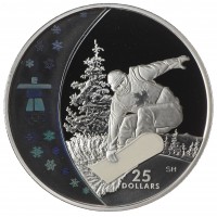 Канада 25 долларов 2008 XXI зимние Олимпийские Игры в Ванкувере 2010 - Сноуборд