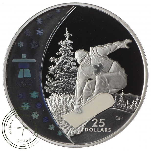 Канада 25 долларов 2008 XXI зимние Олимпийские Игры в Ванкувере 2010 - Сноуборд
