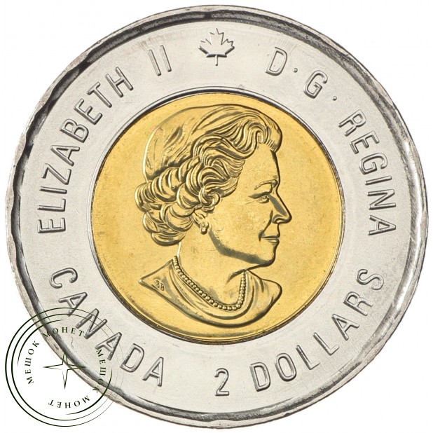 Канада 2 доллара 2020 100 лет со дня рождения Билла Рида