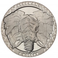 Монета Сьерра-Леоне 1 доллар 2019 Слон