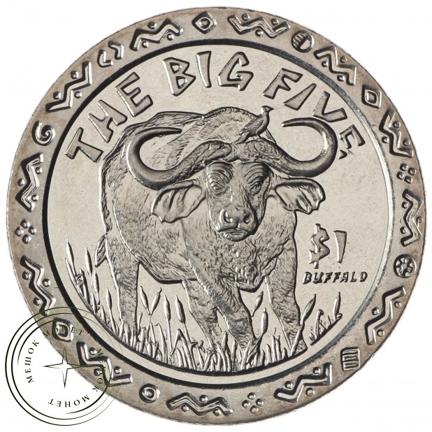 Сьерра-Леоне 1 доллар 2001 Большая африканская пятёрка - Африканский буйвол