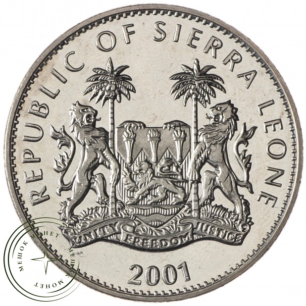 Сьерра-Леоне 1 доллар 2001 Большая африканская пятёрка - Африканский буйвол