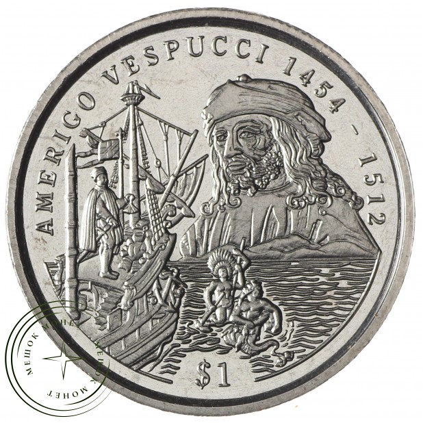 Сьерра-Леоне 1 доллар 1999 Америго Веспуччи