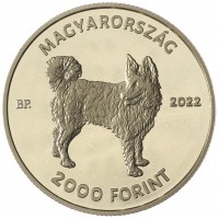 Монета Венгрия 2000 форинтов 2022 Hungarian Dog Breed - Mudi