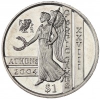 Монета Сьерра-Леоне 1 доллар 2003 XXVIII летние Олимпийские Игры в Афинах 2004