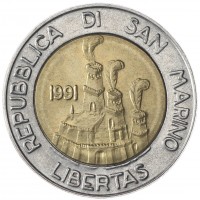 Сан-Марино 500 лир 1991