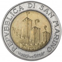 Монета Сан-Марино 500 лир 1993