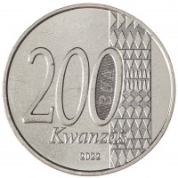 Монета Ангола 200 кванз 2022 20 лет миру и национальному примирению