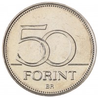 Монета Венгрия 50 форинтов 2004 Вступление Венгрии в Европейский союз