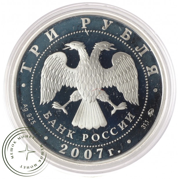 3 рубля 2007 Кабан - 937035631