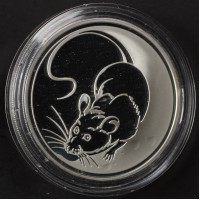 Монета 3 рубля 2008 Крыса