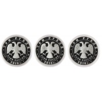 Монета Набор 3 рубля 2010 65 лет Победе в ВОВ - Санитарка и раненый, Взятие Берлина, Труженики тыла