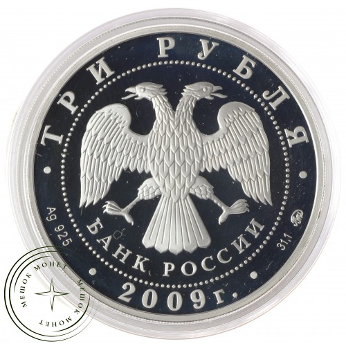3 рубля 2009 Калмыкия