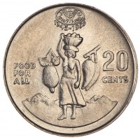 Соломоновы Острова 20 центов 1995 ФАО