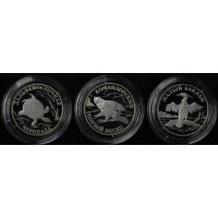 Набор 3 монеты 1 рубль Красная книга 2003