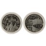 Набор 2 монеты 3 рубля 1997 850 лет Москвы - Древние зодчие и Московский Кремль