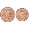 Греция набор монет 1 и 2 евроцента 2017