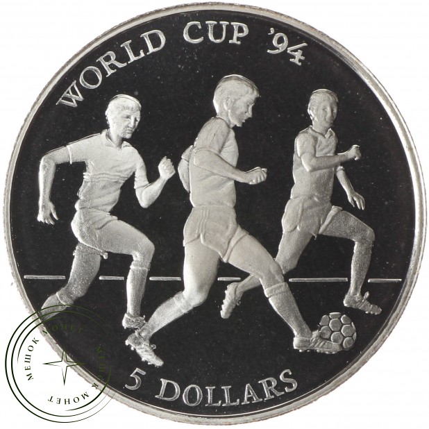 Острова Кука 5 долларов 1991 Чемпионат мира по футболу 1994