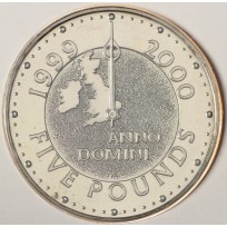 Монета Великобритания 5 фунтов 1999 Миллениум