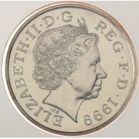 Монета Великобритания 5 фунтов 1999 Миллениум