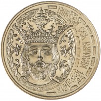 Монета Румыния 50 бань 2011 625 лет началу правления Короля Мирчи Старого