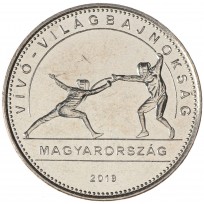 Монета Венгрия 50 форинтов 2019 Чемпионат мира по фехтованию 2019 в Будапеште