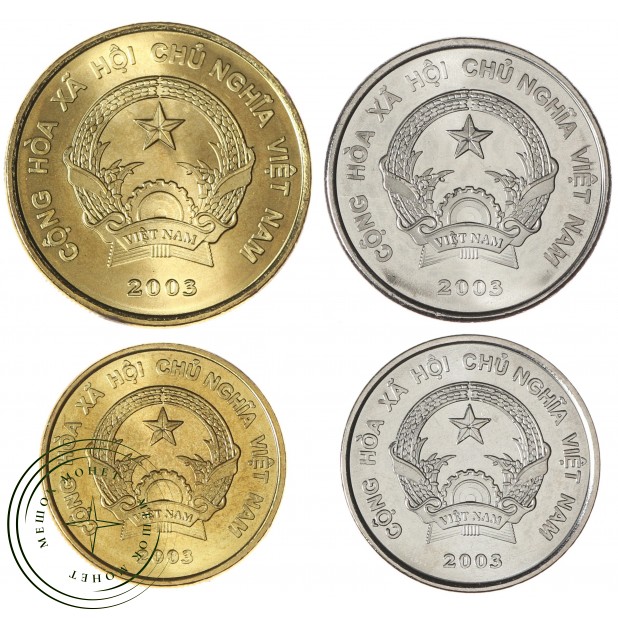Вьетнам набор 4 монеты 200, 500, 1000 и 2000 донг 2003