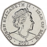 Остров Мэн 50 пенсов 2020 Питер Пэн и фея Динь-Динь