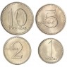 Ангола набор 4 монеты 1, 2, 5 и 10 кванзы 1975
