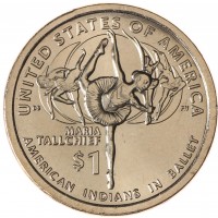 Монета США 1 доллар 2023 Мария Толчиф - Индейцы в балете