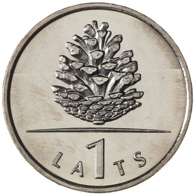 Монета Латвия 1 лат 2006 Шишка