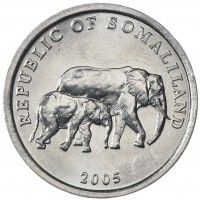 Монета Сомалиленд 5 шиллингов 2005